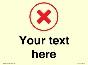 Custom plain background, red cross in a circle sign